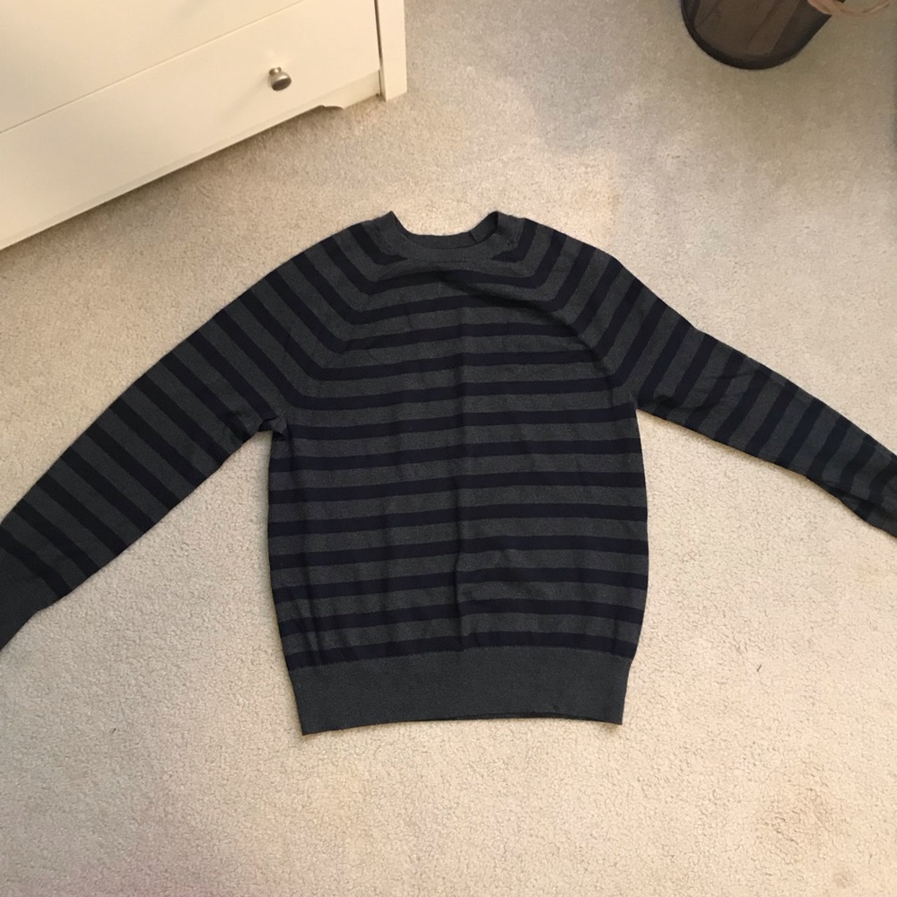 Banana Republic striped cotton cashmere sweater